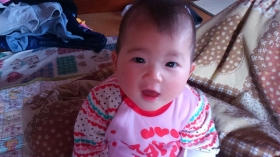 姪っ子のみわちゃん（＾＾）
すくすく大きくなっておりますよ♫
癒し系です♡♡♡