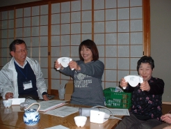 体脂肪を測っています。