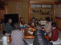 新入会員と会長のお話を聴きました。