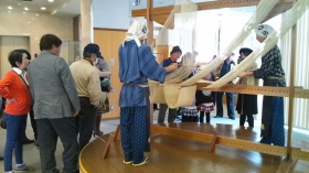 揖保の糸そうめんの里を見学しました。