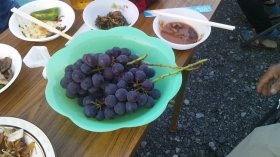 会員の作ったピオーネの差し入れもありました。