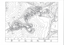 「備中佐井田城址縄張図」