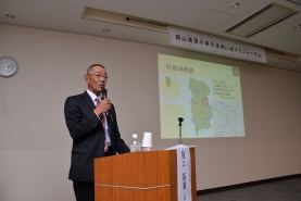 樋口会長は、社地域の式内八社や大祭の紹介や、歴史ボランティアガイド、竹の活用など、地域資源を活用した取り組みについて説明されました！！