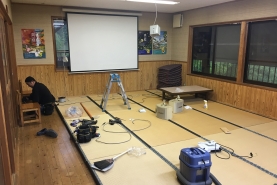 天井裏から配線していただきました。
ありがとうございます！