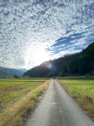 のんびり田舎の景色を楽しみながら